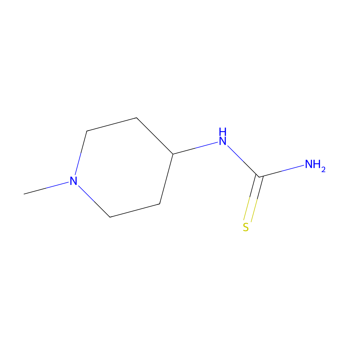 (1-Methylpiperidin-4-yl)thiourea molecular structure, CAS 1096840-97-9