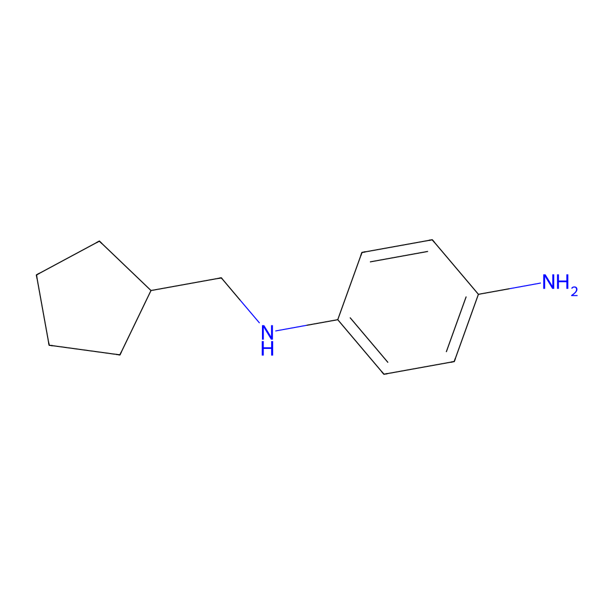 1-N-(cyclopentylmethyl)benzene-1,4-diamine molecular structure, CAS 1096841-62-1