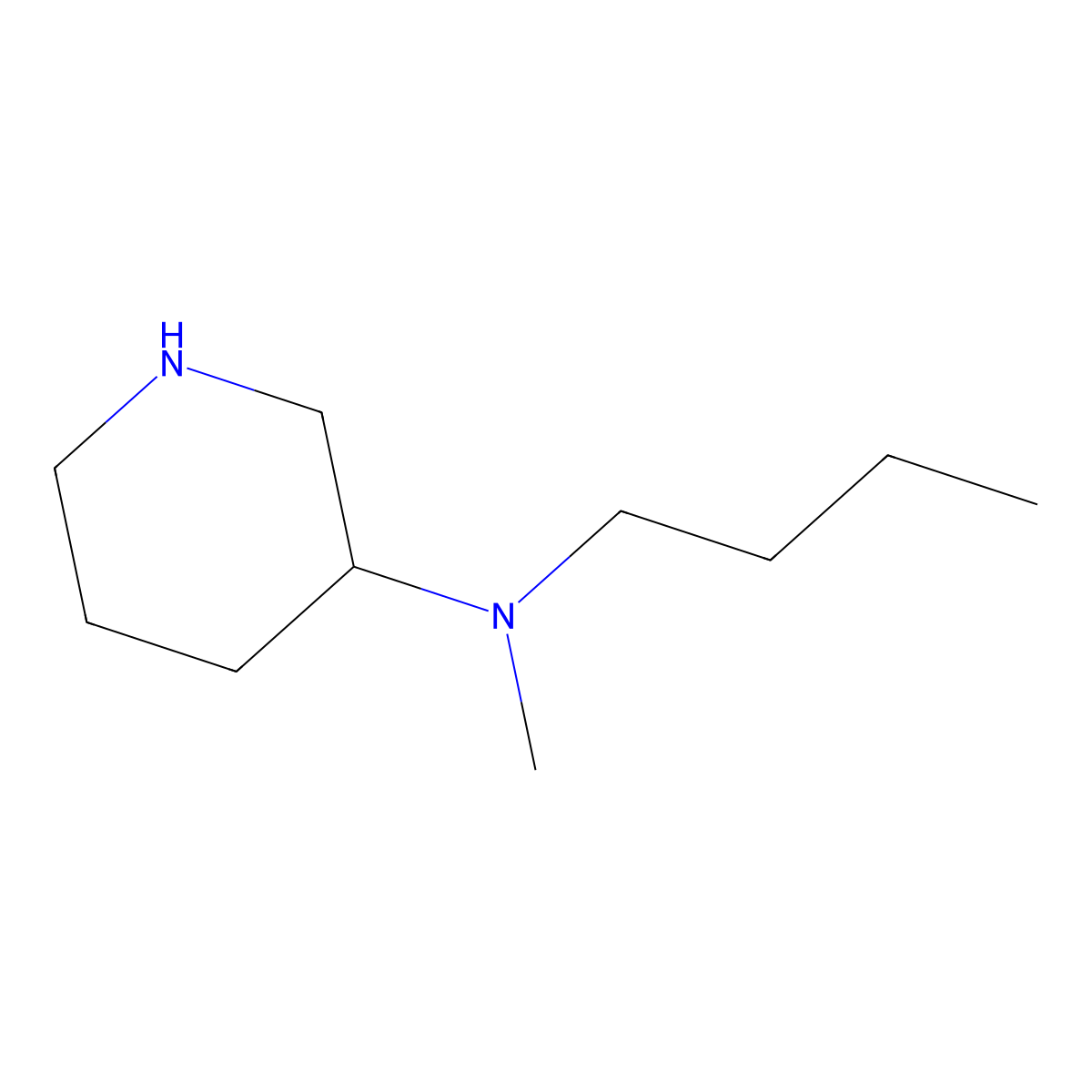 N-butyl-N-methylpiperidin-3-amine molecular structure, CAS 1096842-34-0