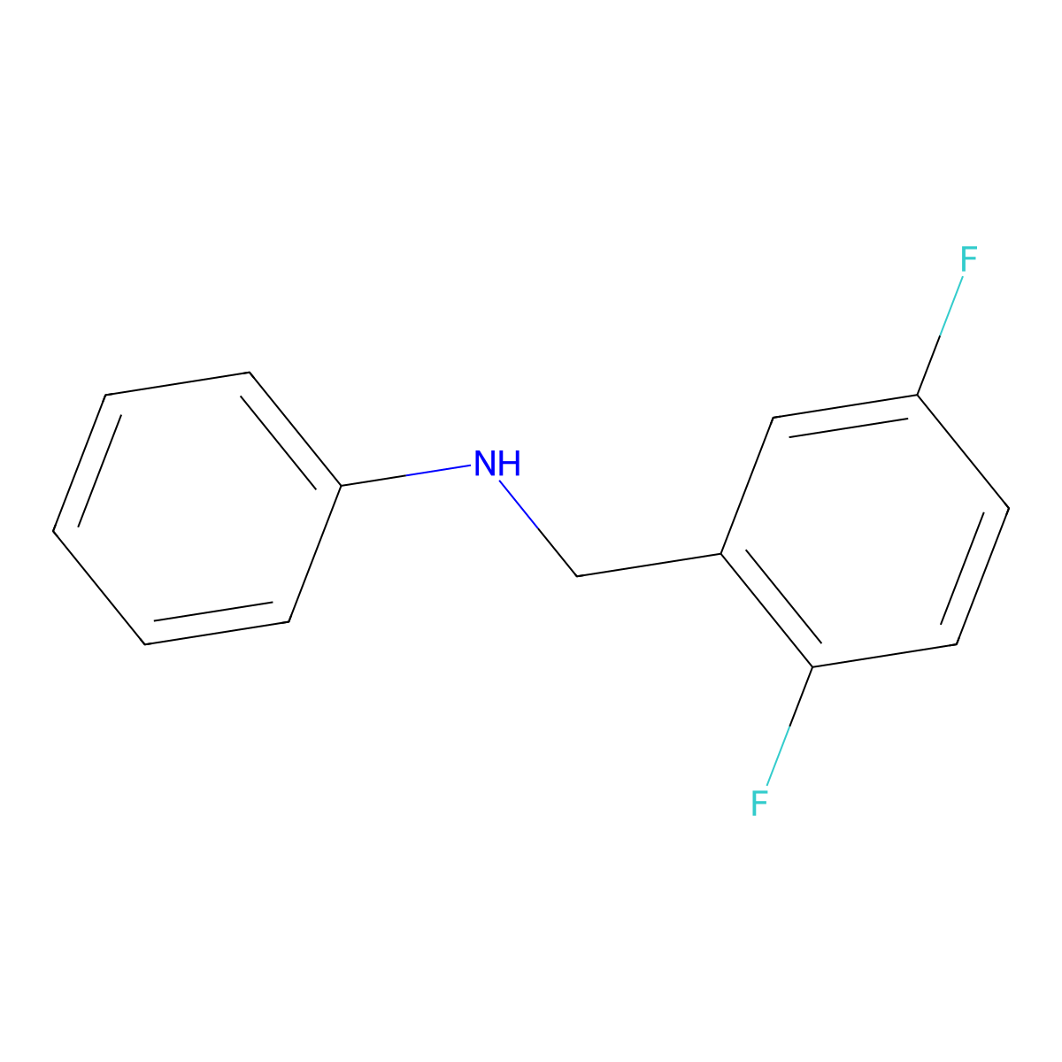 N-[(2,5-difluorophenyl)methyl]aniline molecular structure, CAS 1096852-39-9
