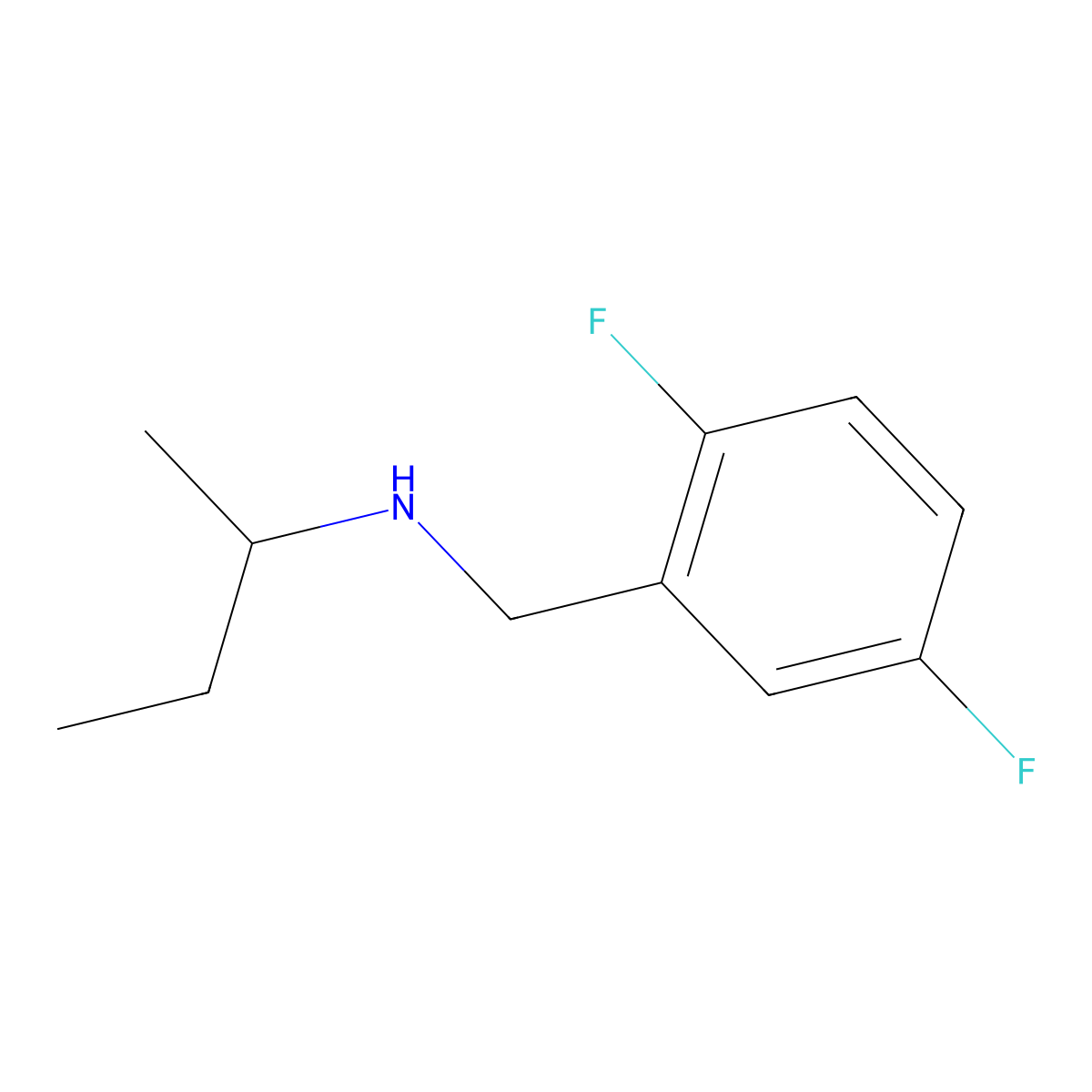 (Butan-2-yl)[(2,5-difluorophenyl)methyl]amine molecular structure, CAS 1096852-40-2