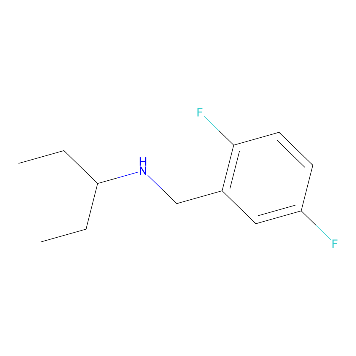 [(2,5-Difluorophenyl)methyl](pentan-3-yl)amine molecular structure, CAS 1096852-41-3