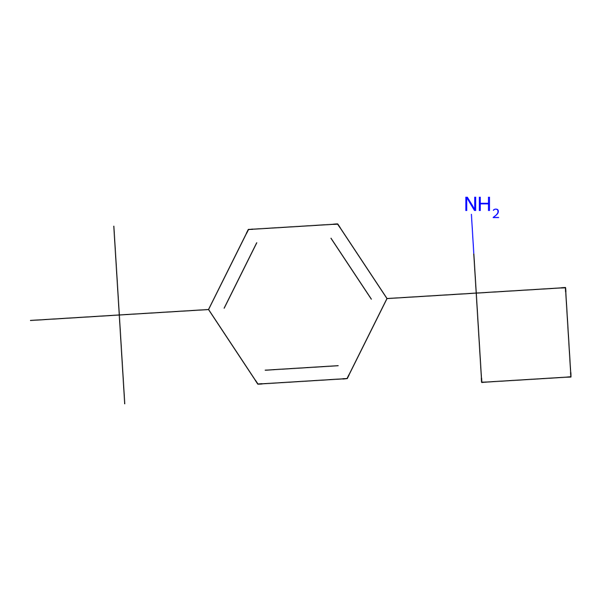 1-(4-Tert-butylphenyl)cyclobutan-1-amine molecular structure, CAS 1096853-41-6