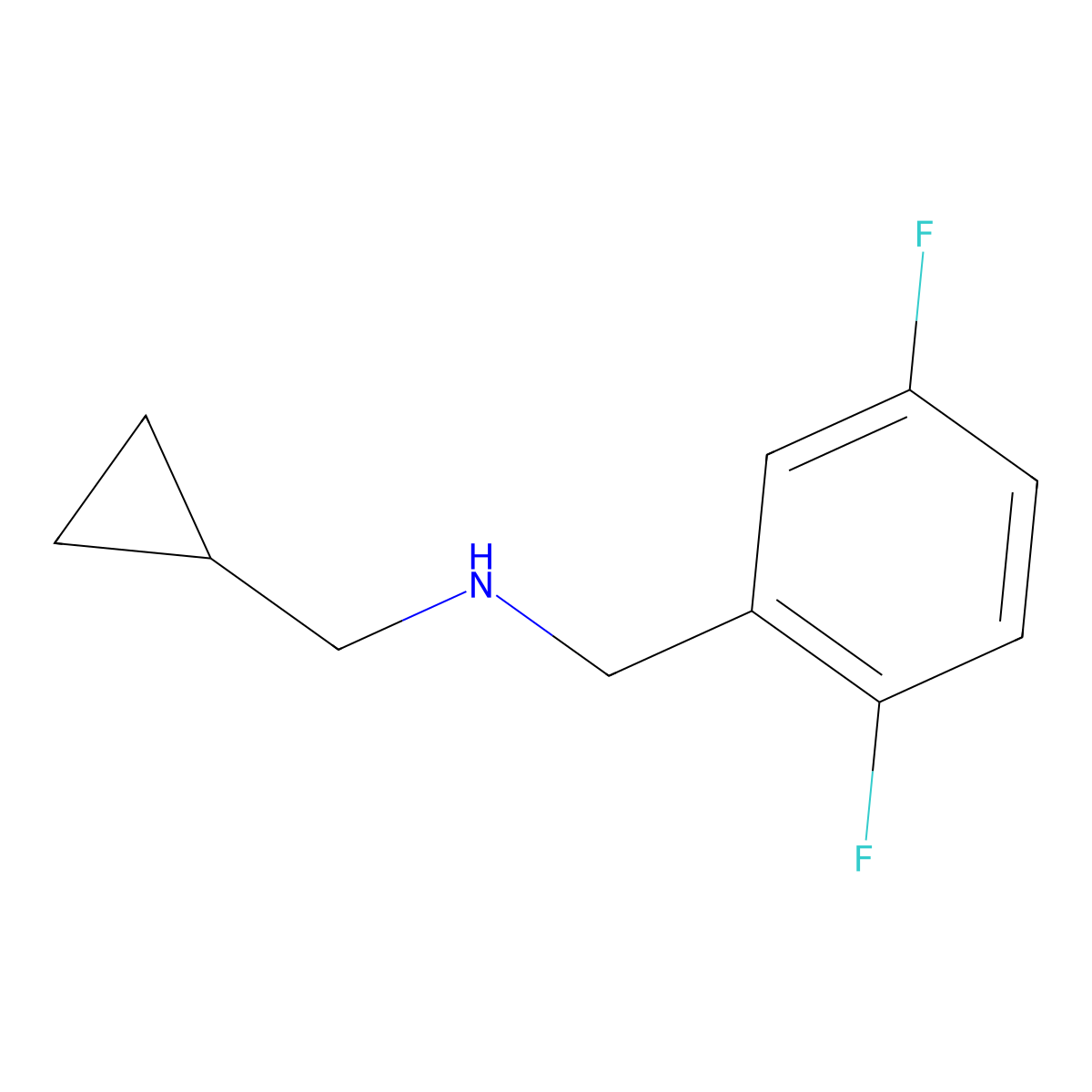 N-(Cyclopropylmethyl)-2,5-difluorobenzenemethanamine molecular structure, CAS 1096856-14-2