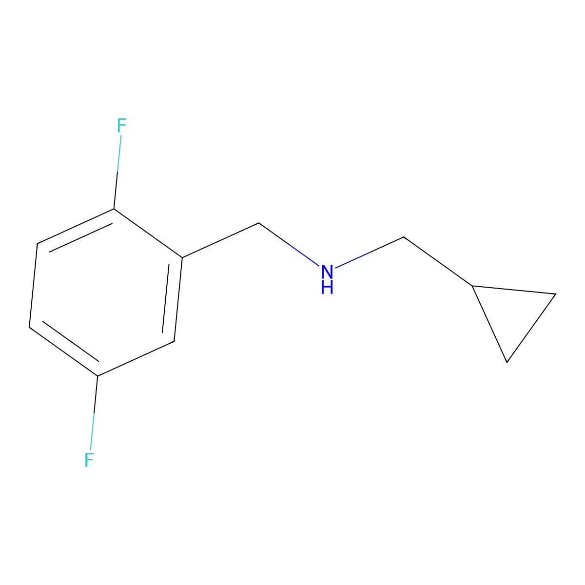 N-(Cyclopropylmethyl)-2,5-difluorobenzenemethanamine molecular structure, CAS 1096856-14-2
