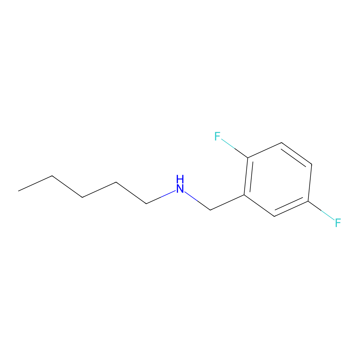 [(2,5-Difluorophenyl)methyl](pentyl)amine molecular structure, CAS 1096856-18-6