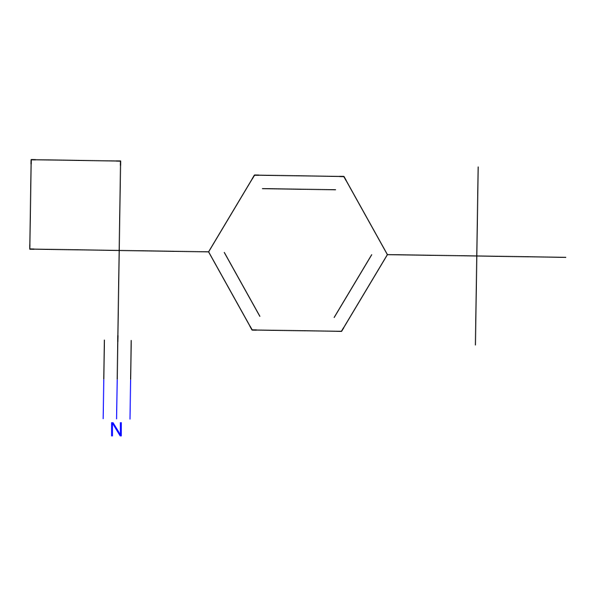 1-(4-Tert-butylphenyl)cyclobutane-1-carbonitrile molecular structure, CAS 1096856-95-9