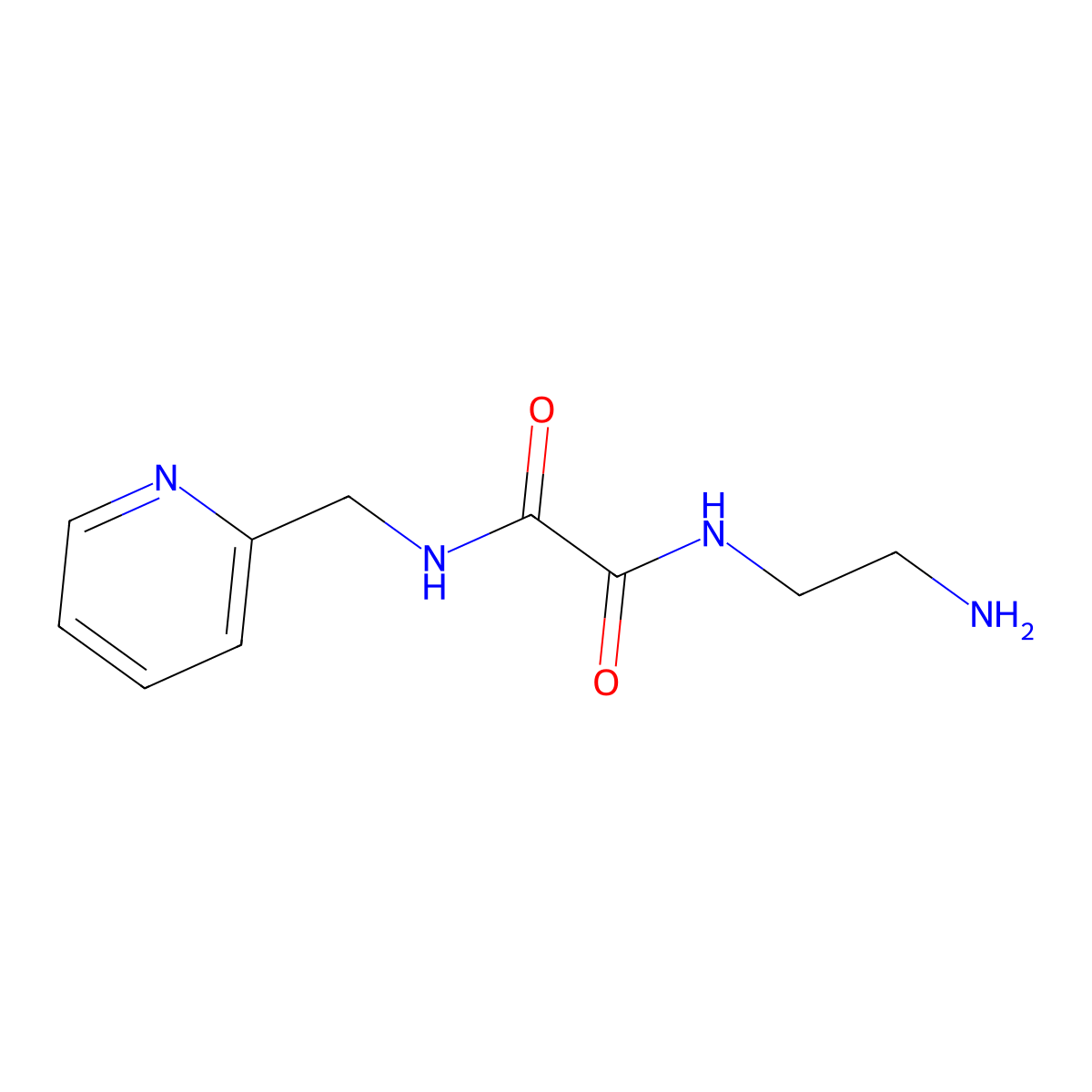 N-(2-aminoethyl)-N'-[(pyridin-2-yl)methyl]ethanediamide molecular structure, CAS 1096860-25-1
