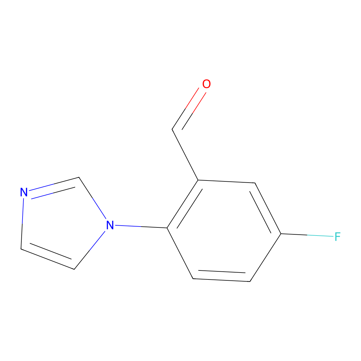 5-Fluoro-2-(1H-imidazol-1-YL)benzaldehyde molecular structure, CAS 1096861-96-9