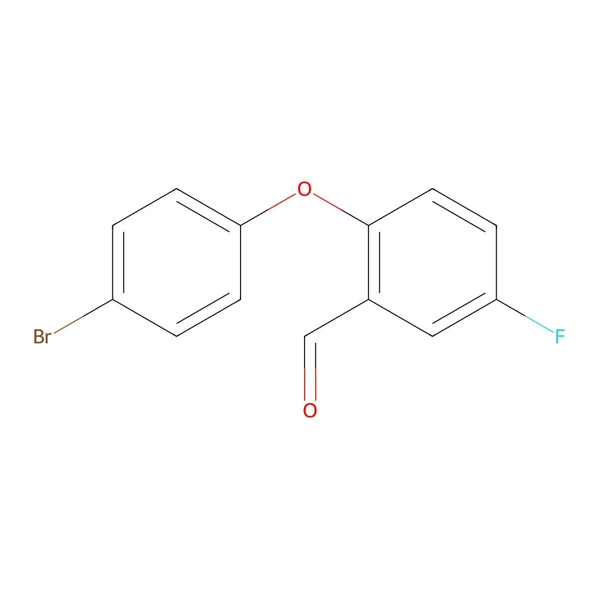 2-(4-Bromophenoxy)-5-fluorobenzaldehyde molecular structure, CAS 1096862-60-0