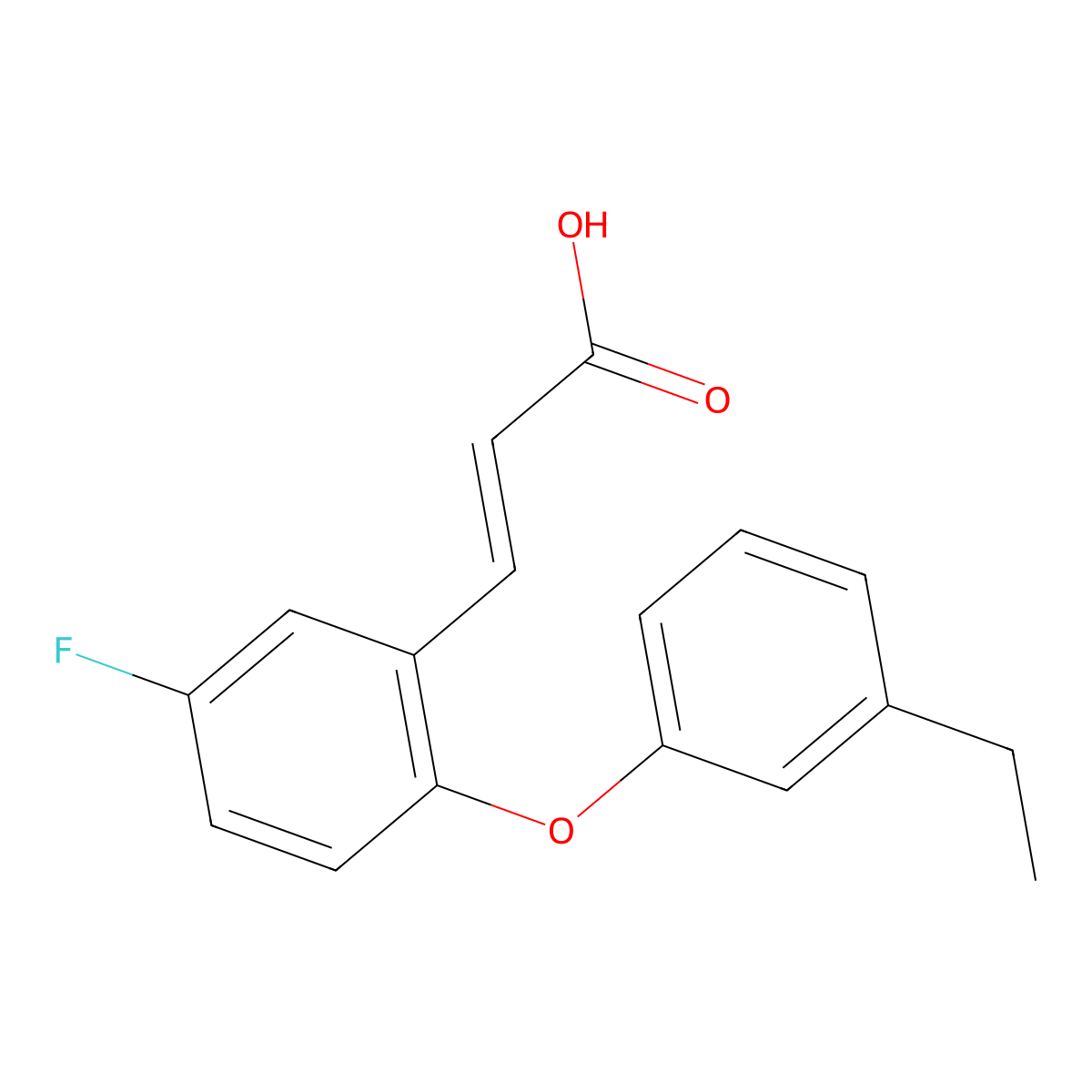 3-[2-(3-Ethylphenoxy)-5-fluorophenyl]prop-2-enoic acid molecular structure, CAS 1096862-66-6