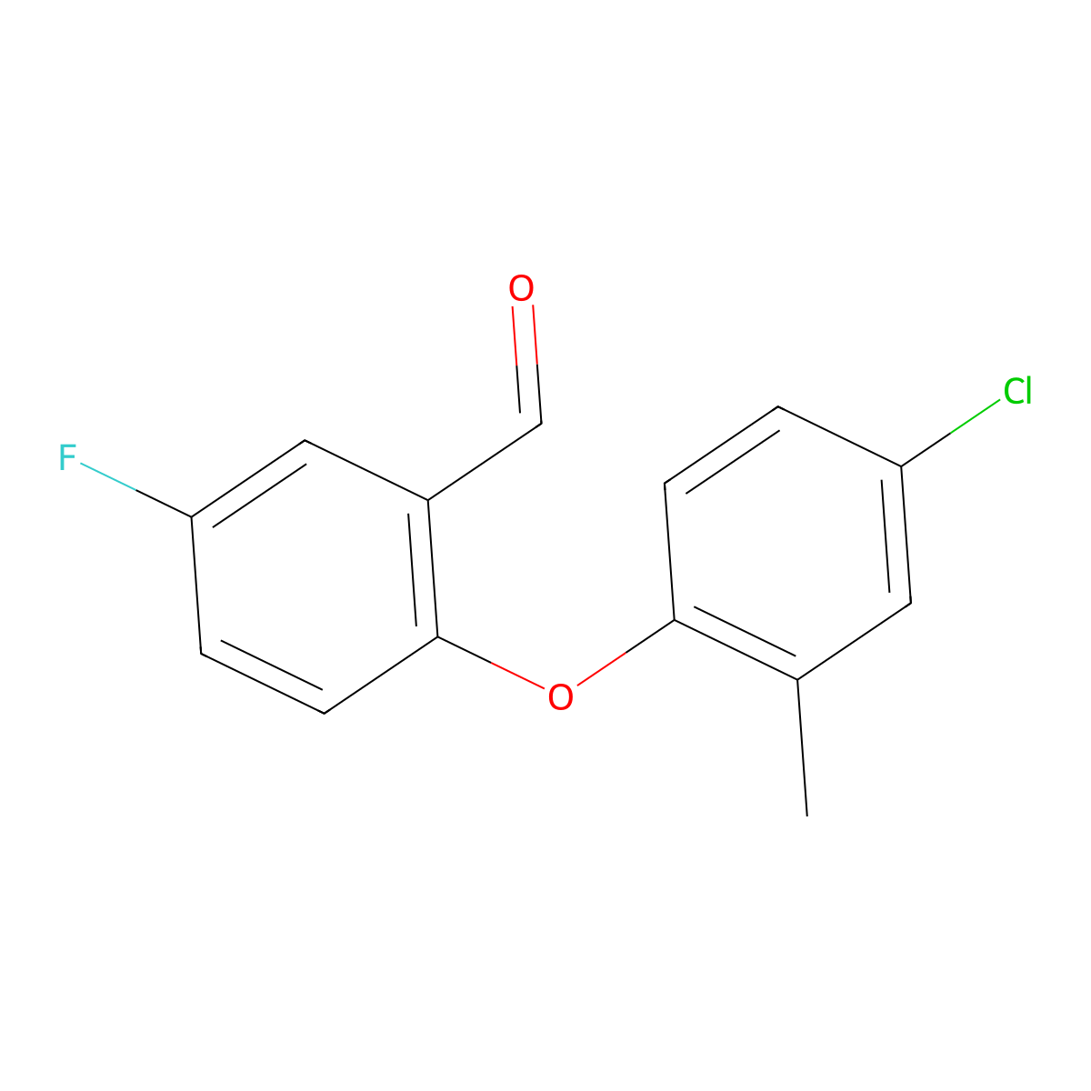 2-(4-Chloro-2-methylphenoxy)-5-fluorobenzaldehyde molecular structure, CAS 1096862-78-0