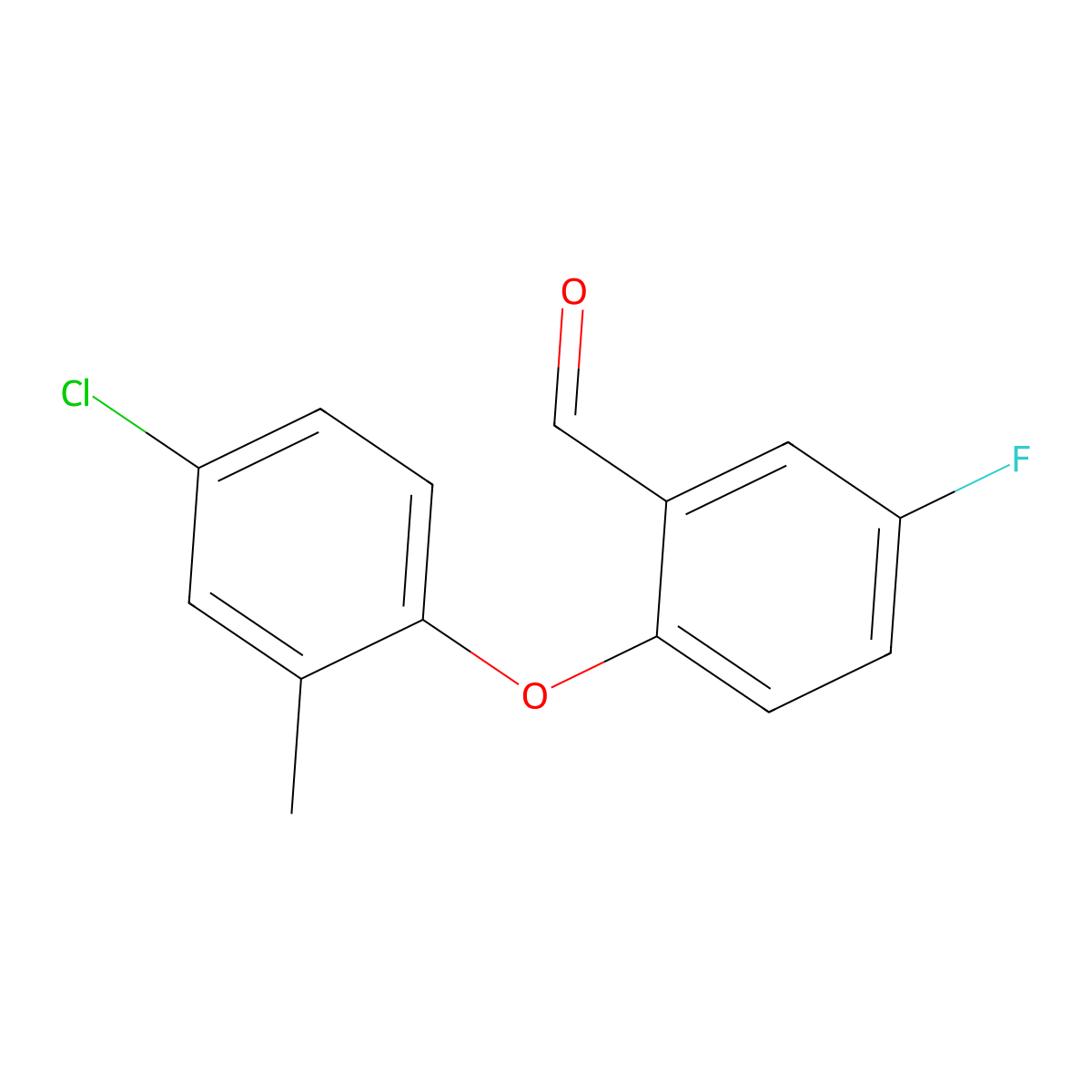 2-(4-Chloro-2-methylphenoxy)-5-fluorobenzaldehyde molecular structure, CAS 1096862-78-0