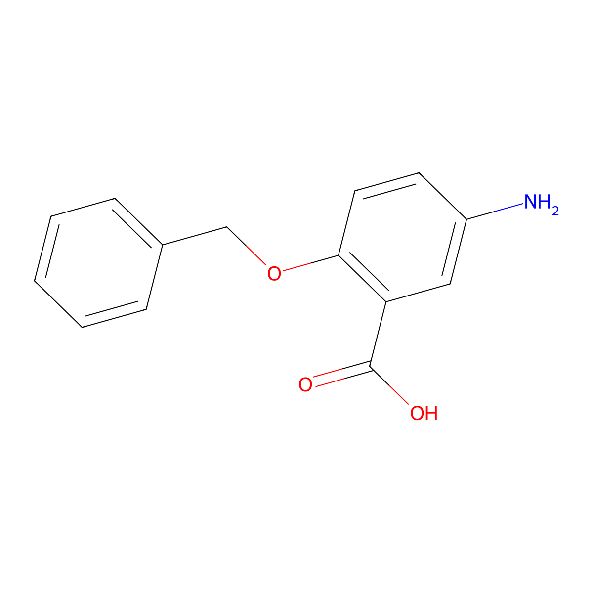 5-Amino-2-(benzyloxy)benzoic acid molecular structure, CAS 1096863-22-7