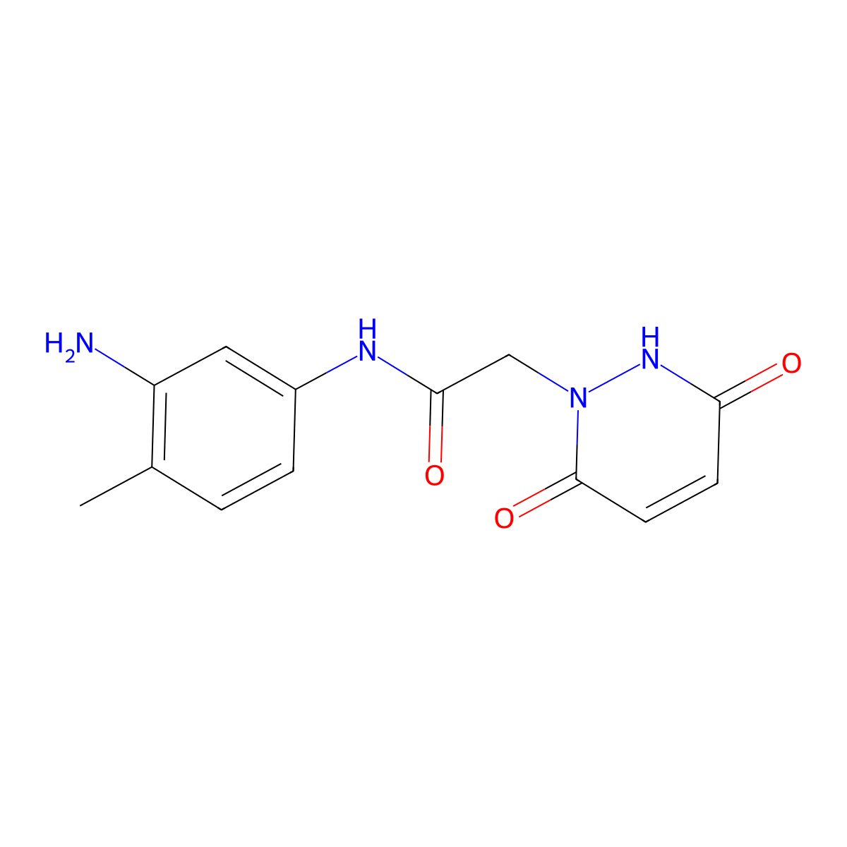 N-(3-amino-4-methylphenyl)-2-(3,6-dioxo-1,2,3,6-tetrahydropyridazin-1-yl)acetamide molecular structure, CAS 1096863-97-6