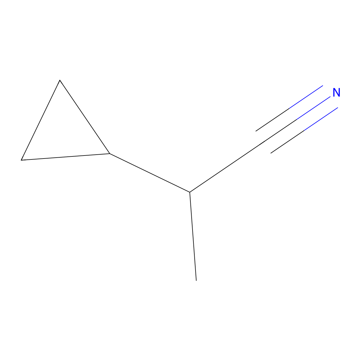 2-Cyclopropylpropanenitrile molecular structure, CAS 1096868-18-6