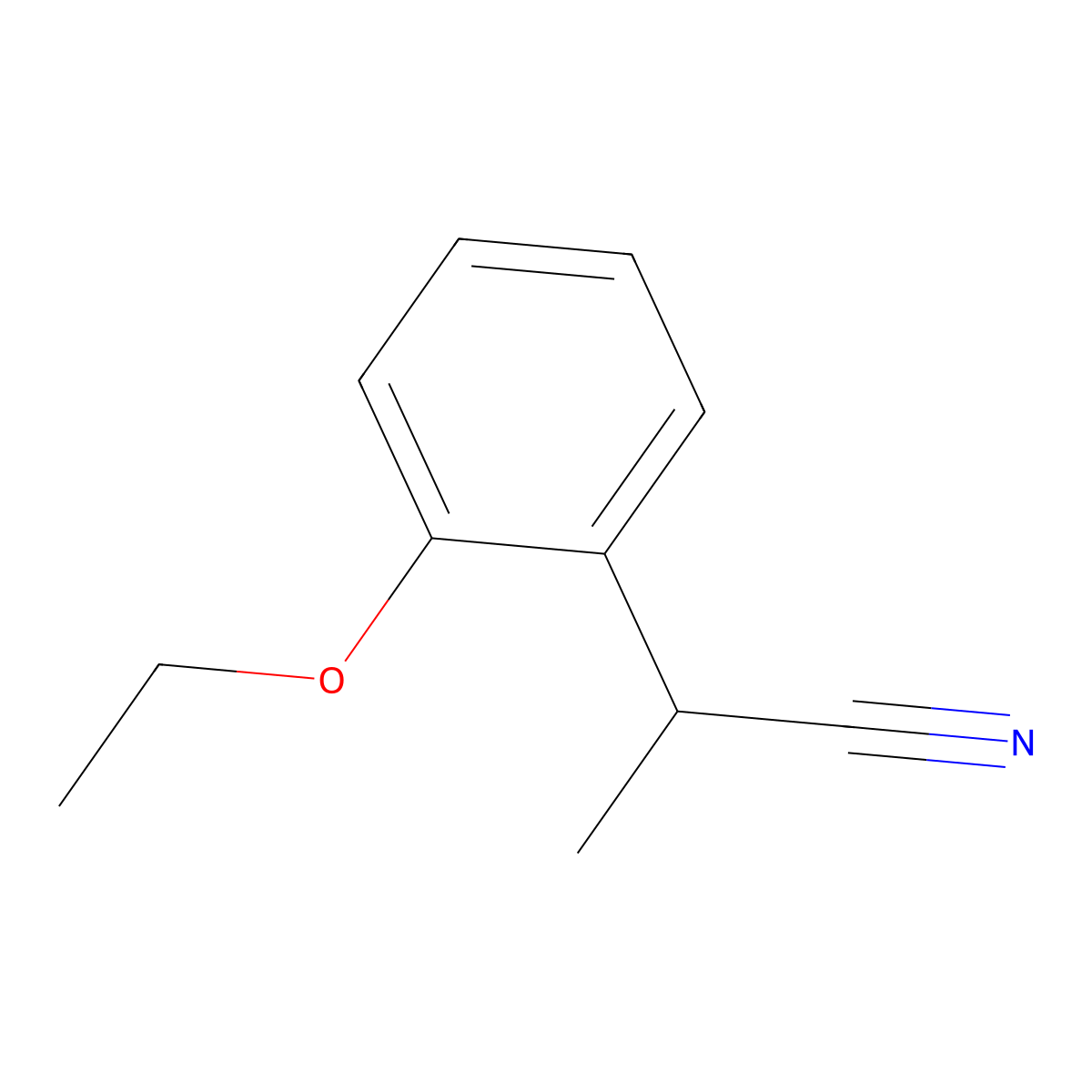 2-(2-Ethoxyphenyl)propanenitrile molecular structure, CAS 1096868-21-1