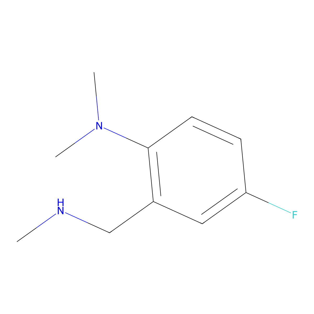 4-Fluoro-N,N-dimethyl-2-((methylamino)methyl)aniline molecular structure, CAS 1096869-26-9