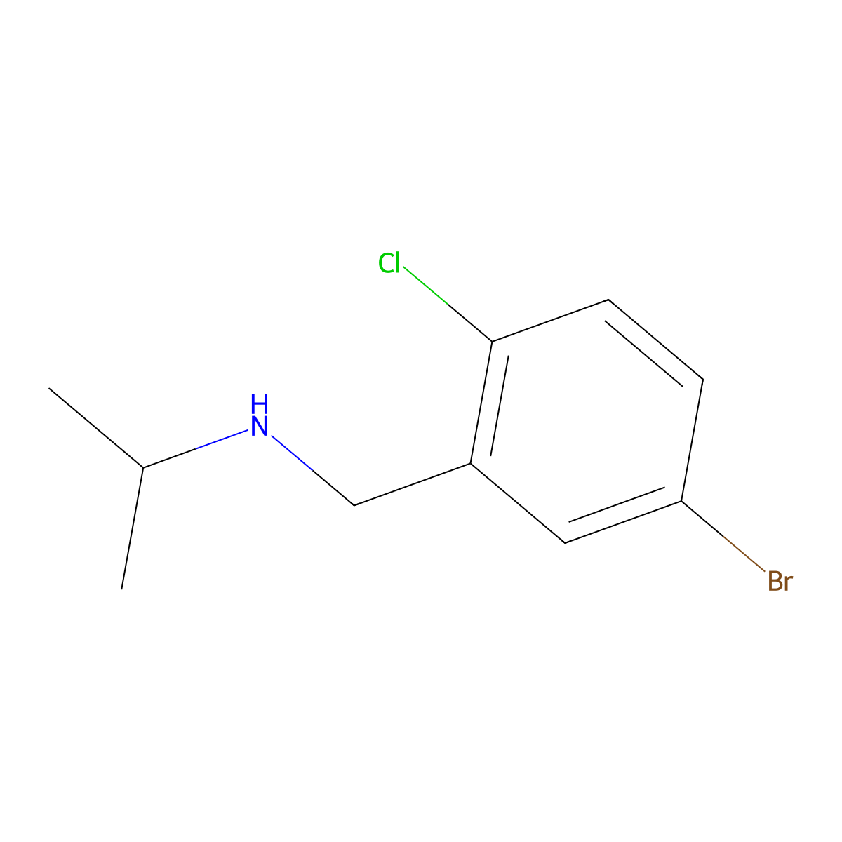[(5-Bromo-2-chlorophenyl)methyl](propan-2-yl)amine molecular structure, CAS 1096875-97-6