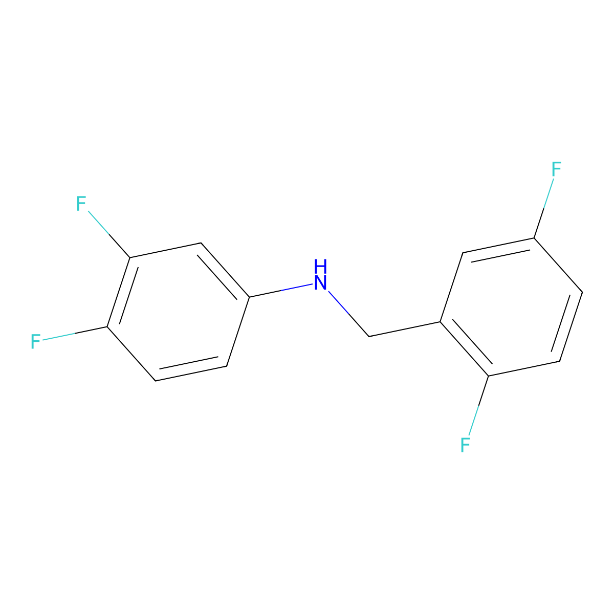 N-(3,4-Difluorophenyl)-2,5-difluorobenzenemethanamine molecular structure, CAS 1096879-93-4