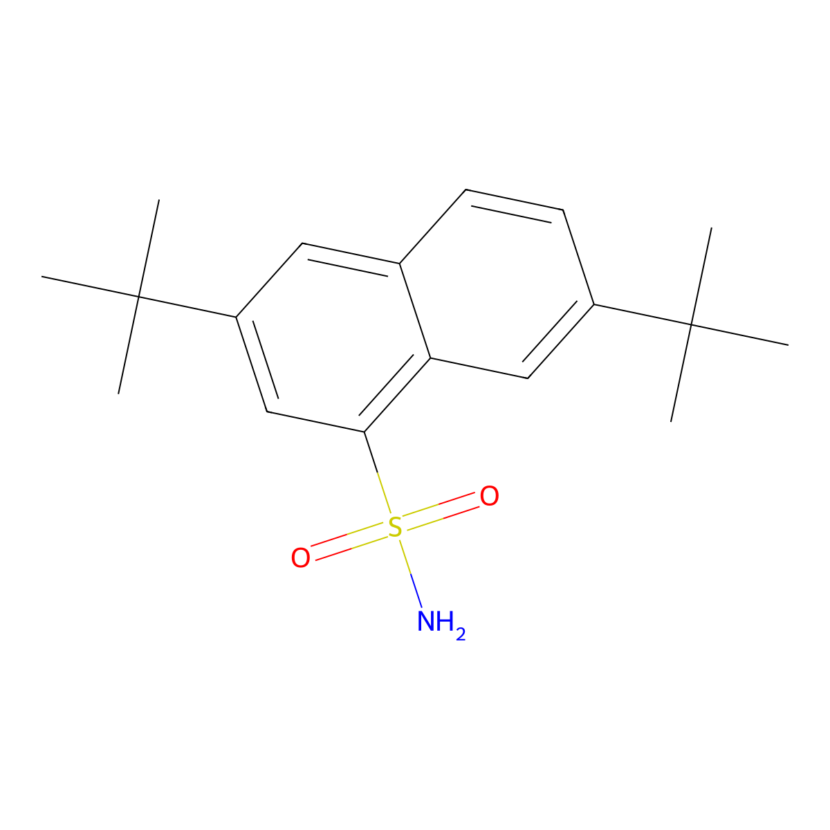 3,7-Di-tert-butylnaphthalene-1-sulfonamide molecular structure, CAS 109688-05-3