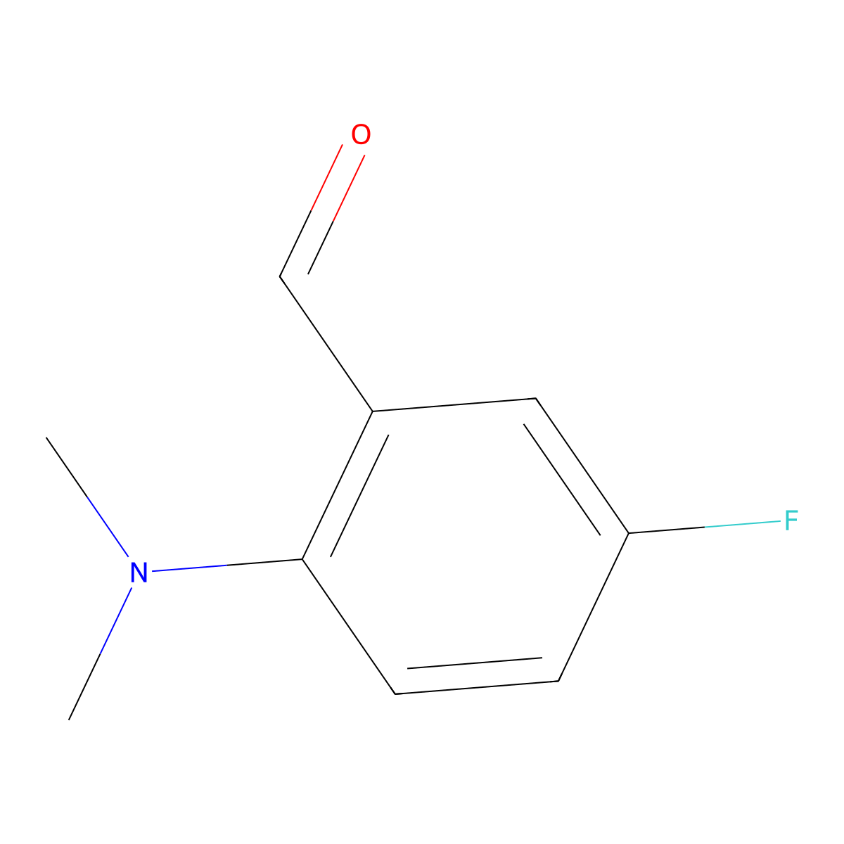 2-(Dimethylamino)-5-fluorobenzaldehyde molecular structure, CAS 1096880-71-5