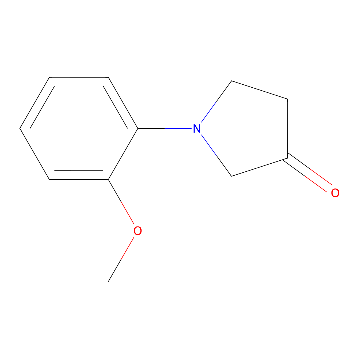 1-(2-Methoxyphenyl)pyrrolidin-3-one molecular structure, CAS 1096881-42-3