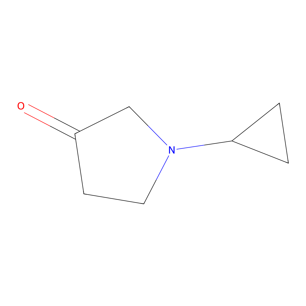 1-Cyclopropylpyrrolidin-3-one molecular structure, CAS 1096881-62-7