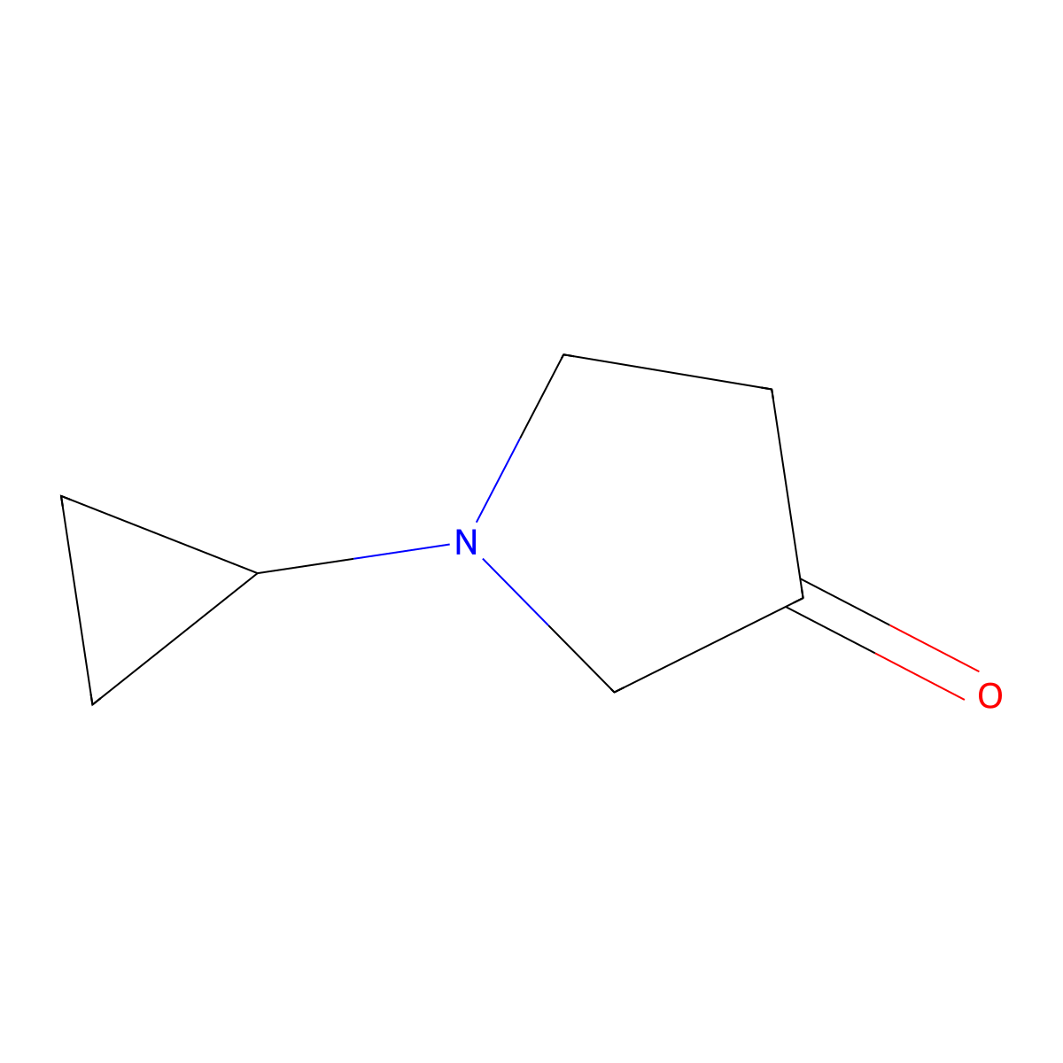 1-Cyclopropylpyrrolidin-3-one molecular structure, CAS 1096881-62-7