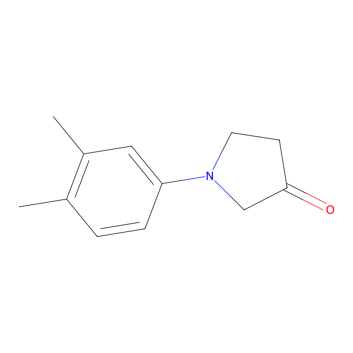 1-(3,4-Dimethylphenyl)pyrrolidin-3-one molecular structure, CAS 1096881-63-8