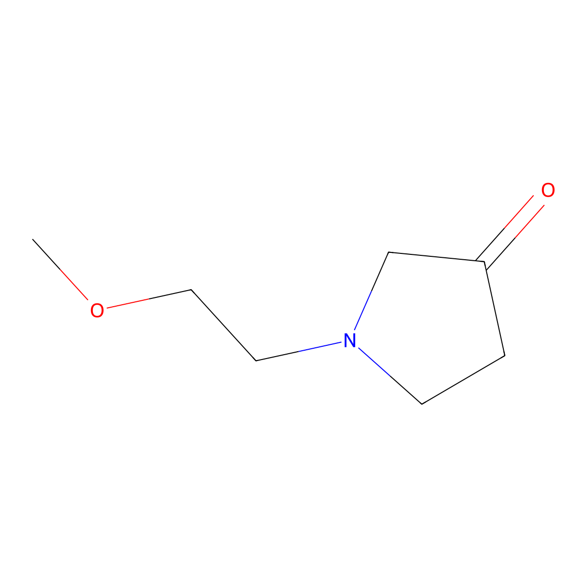 1-(2-Methoxyethyl)pyrrolidin-3-one molecular structure, CAS 1096881-66-1