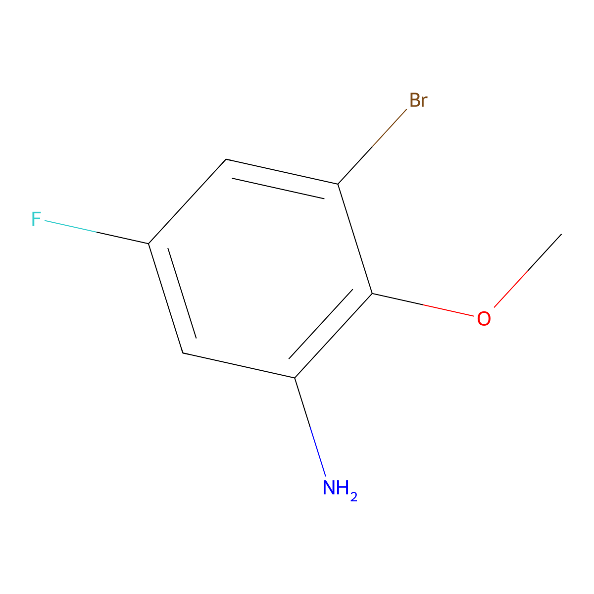3-Bromo-5-fluoro-2-methoxyaniline molecular structure, CAS 1096884-89-7