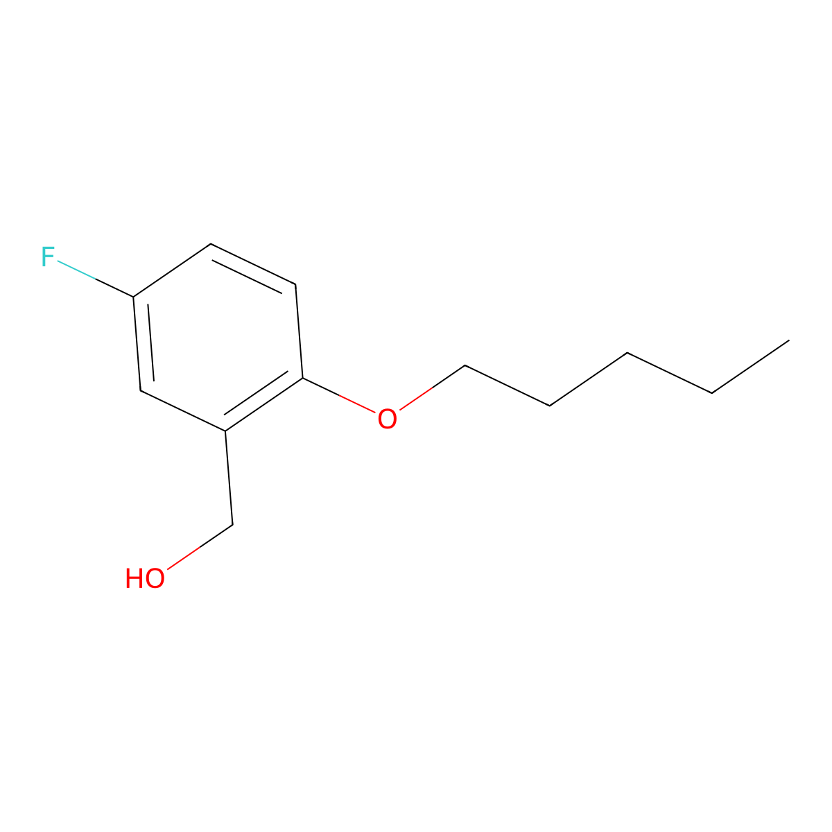 5-Fluoro-2-n-pentoxybenzyl alcohol molecular structure, CAS 1096889-20-1