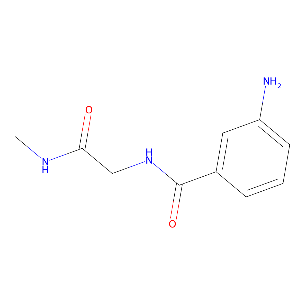 2-[(3-aminophenyl)formamido]-N-methylacetamide molecular structure, CAS 1096890-80-0