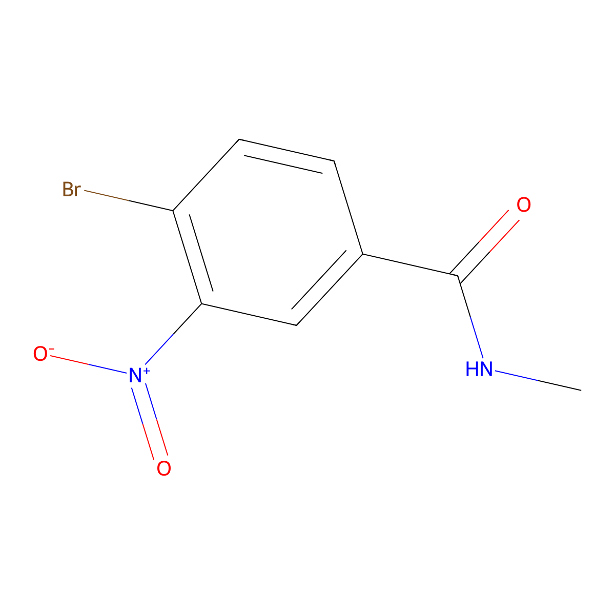 4-Bromo-N-methyl-3-nitrobenzamide molecular structure, CAS 1096893-94-5