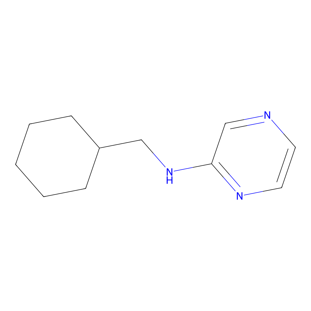 N-(cyclohexylmethyl)pyrazin-2-amine molecular structure, CAS 1096894-08-4