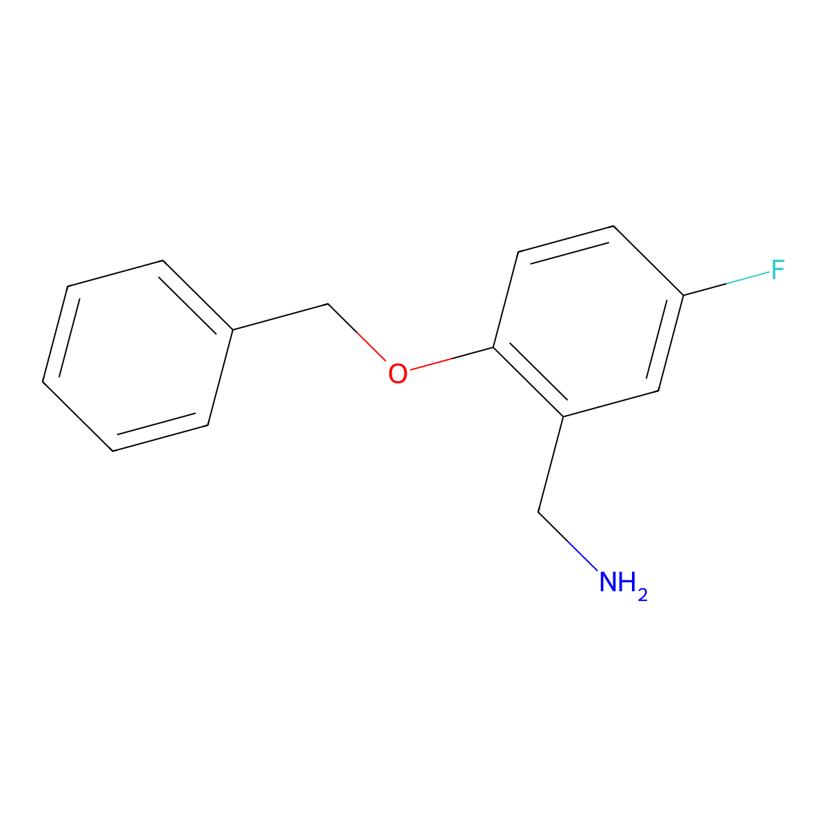 2-Benzyloxy-5-fluorobenzyl amine molecular structure, CAS 1096895-23-6