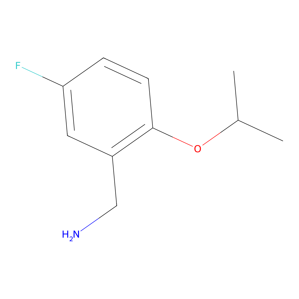[5-Fluoro-2-(propan-2-yloxy)phenyl]methanamine molecular structure, CAS 1096895-45-2