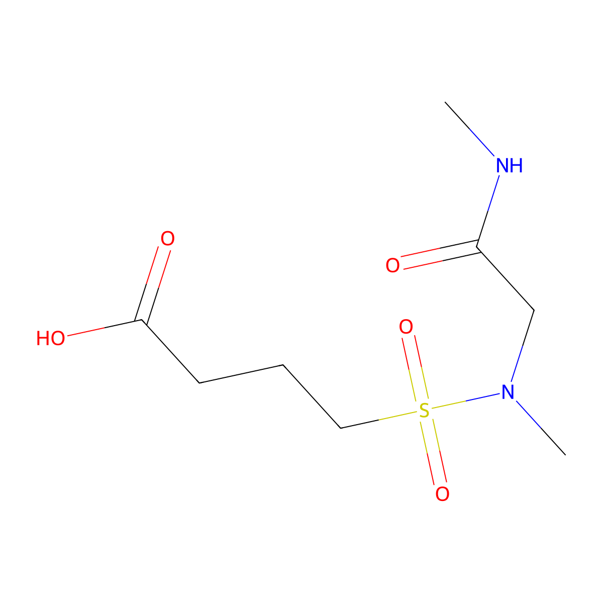 4-{Methyl[(methylcarbamoyl)methyl]sulfamoyl}butanoic acid molecular structure, CAS 1096896-15-9