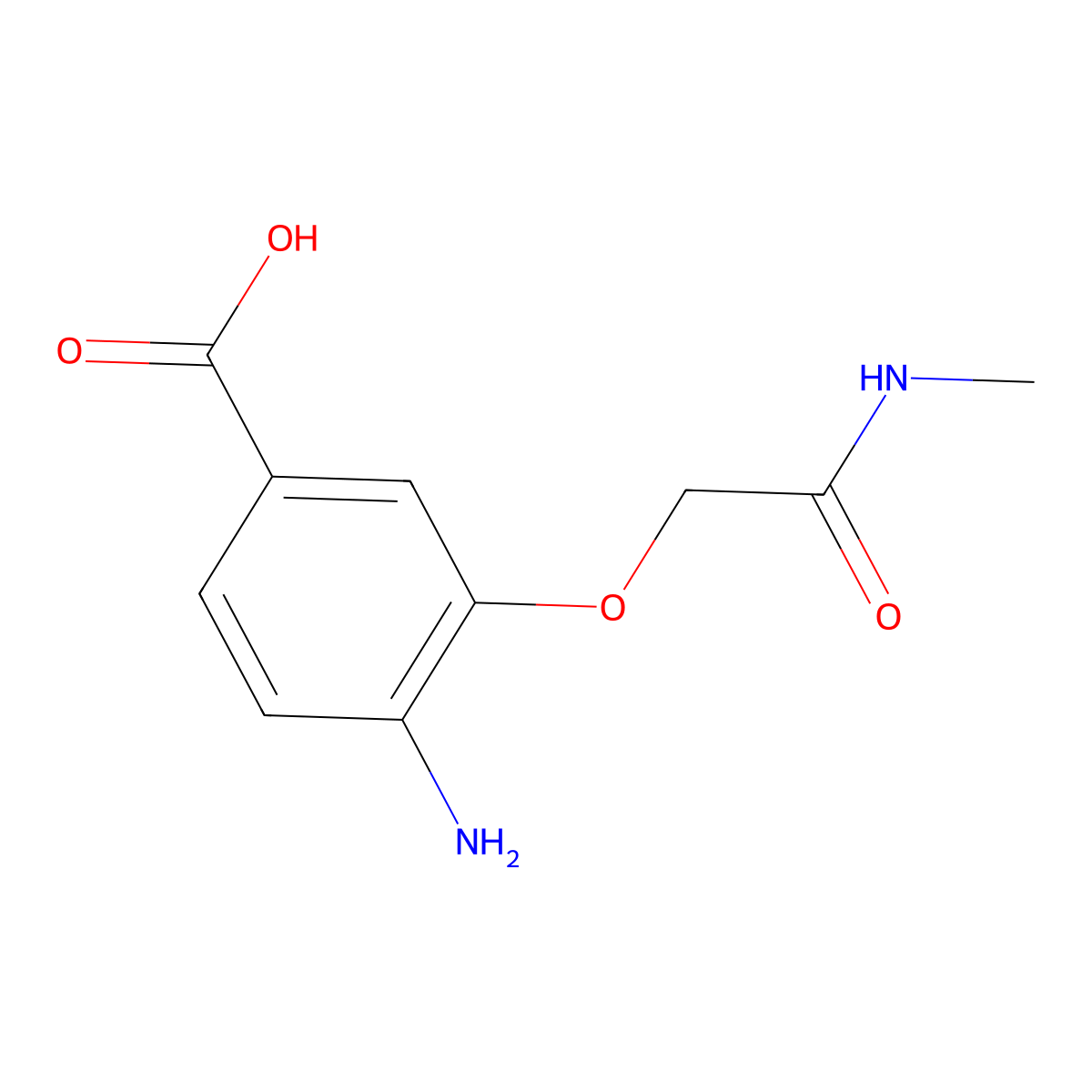 4-Amino-3-[(methylcarbamoyl)methoxy]benzoic acid molecular structure, CAS 1096900-75-2