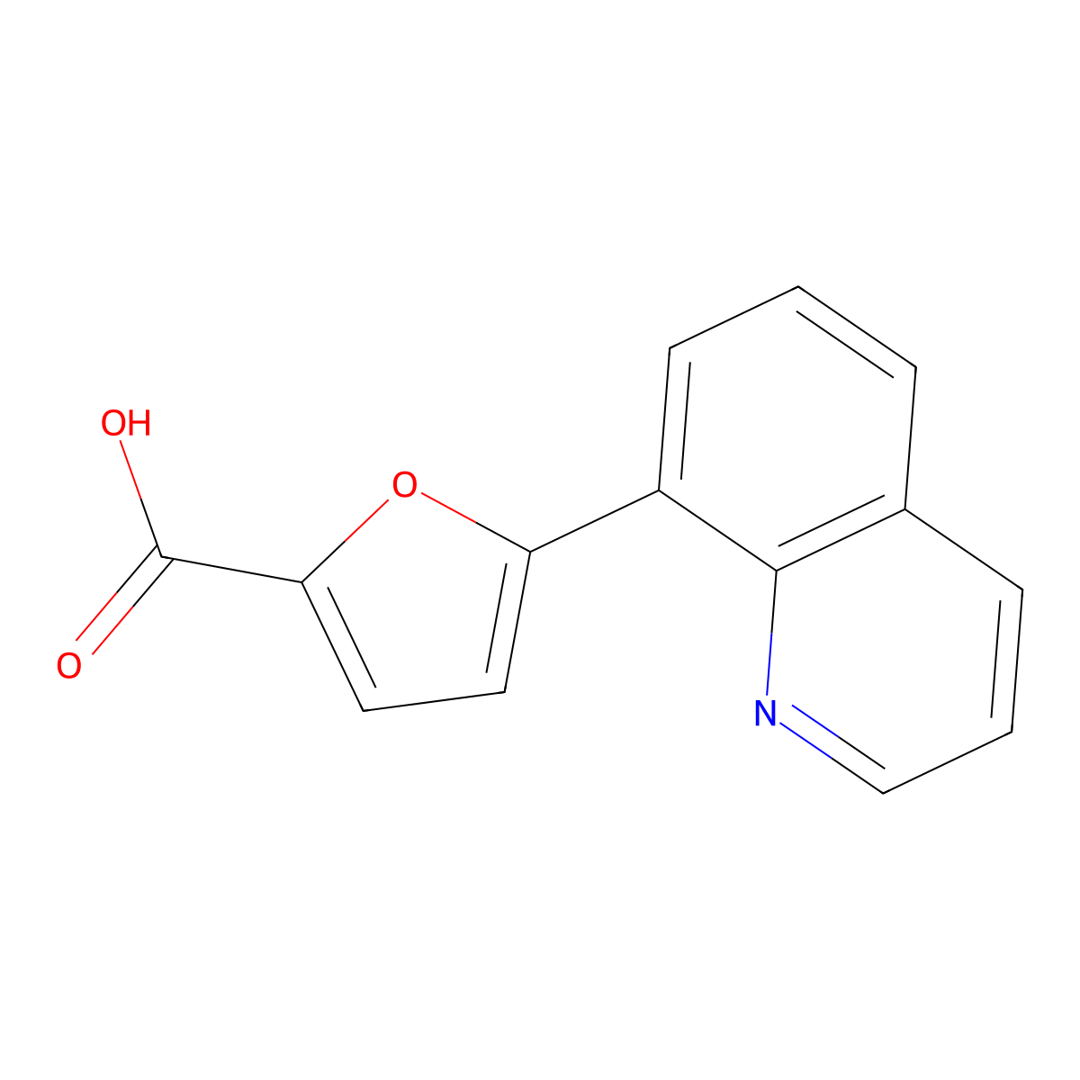 5-(Quinolin-8-yl)furan-2-carboxylic acid molecular structure, CAS 1096904-38-9