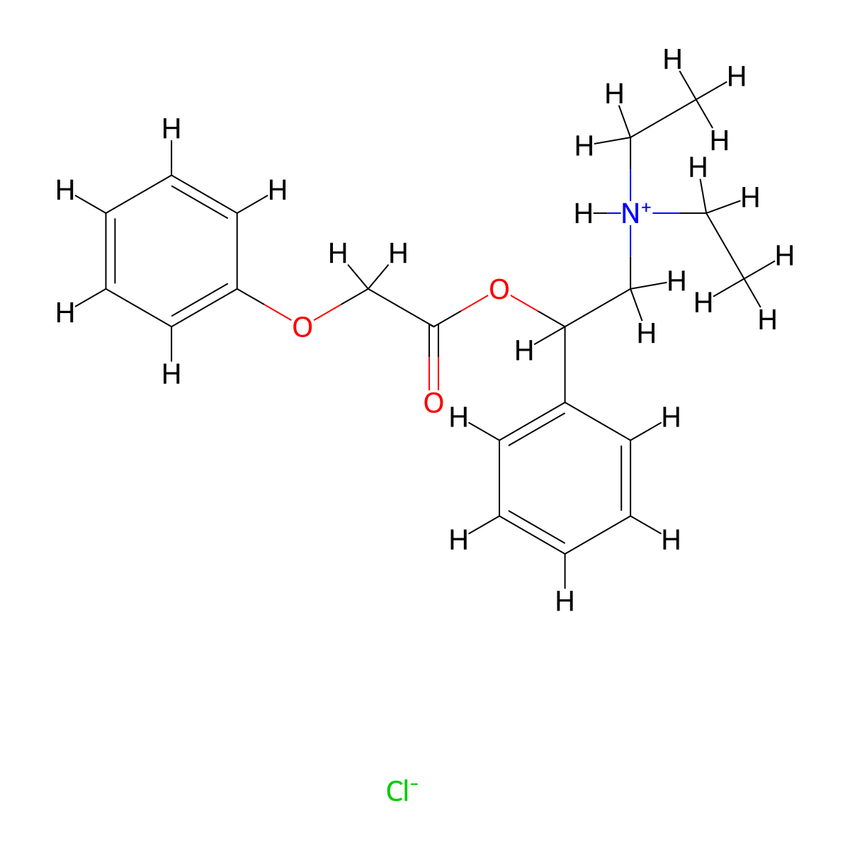 Acetic acid, phenoxy-, alpha-((diethylamino)methyl)benzyl ester, hydrochloride molecular structure, CAS 109691-07-8