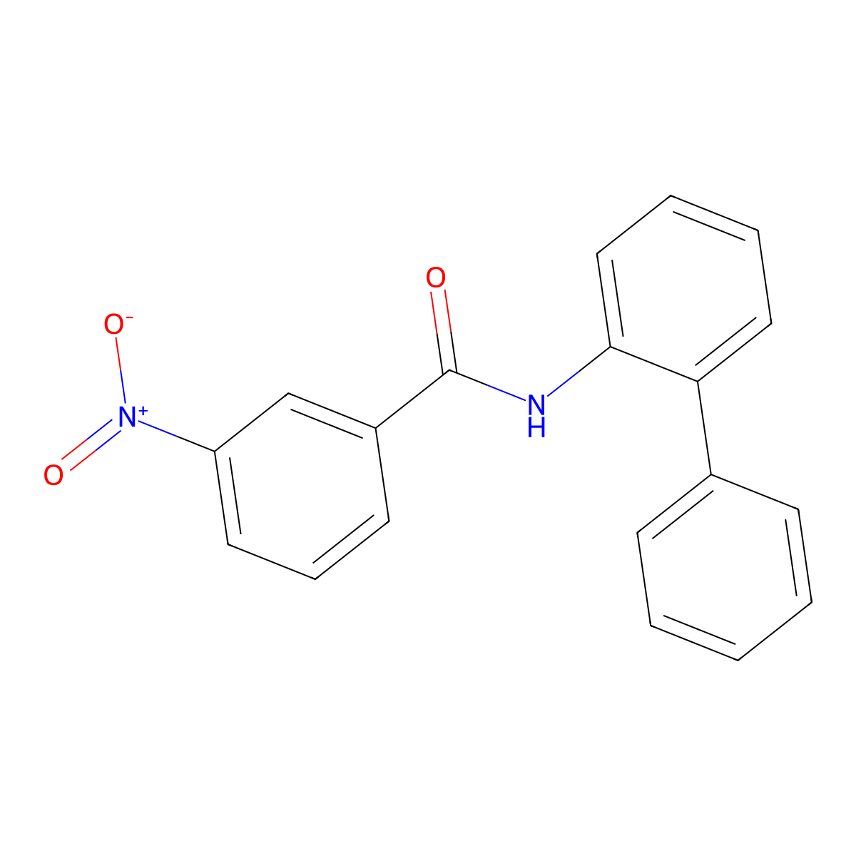 3-nitro-N-(2-phenylphenyl)benzamide molecular structure, CAS 109691-94-3