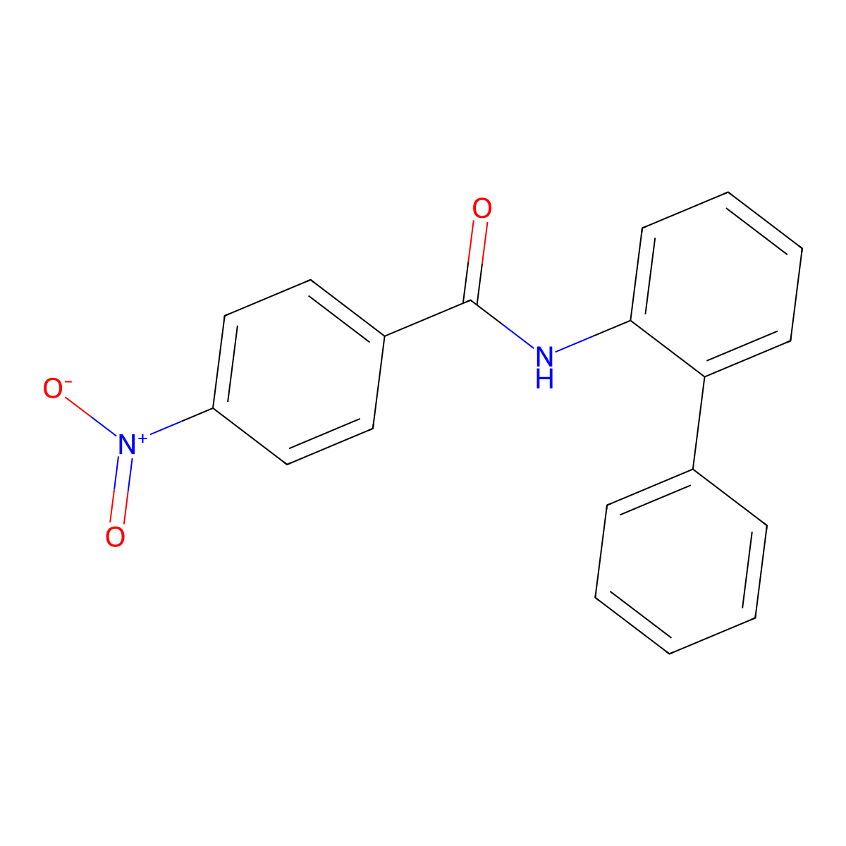 4-nitro-N-(2-phenylphenyl)benzamide molecular structure, CAS 109691-95-4