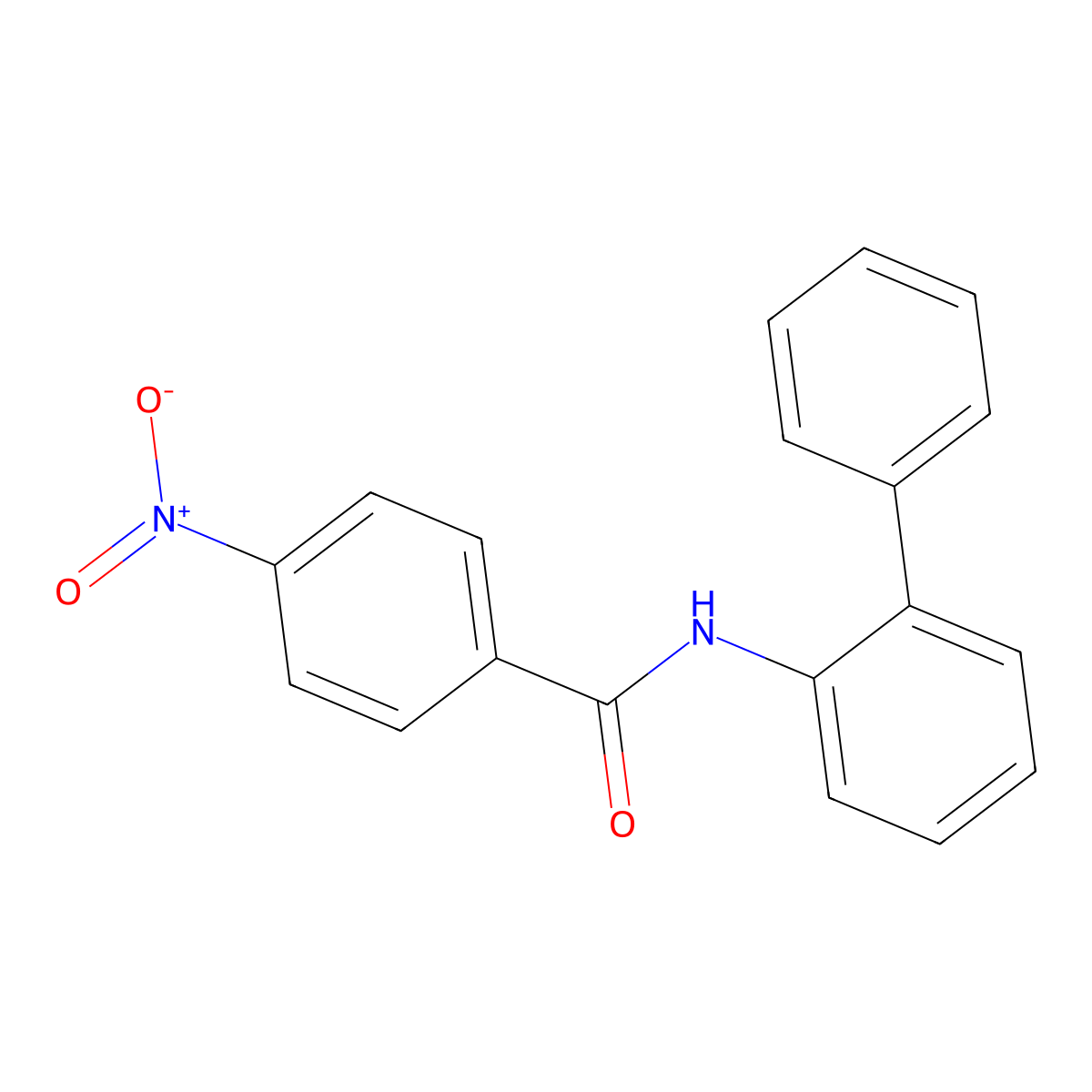 4-nitro-N-(2-phenylphenyl)benzamide molecular structure, CAS 109691-95-4