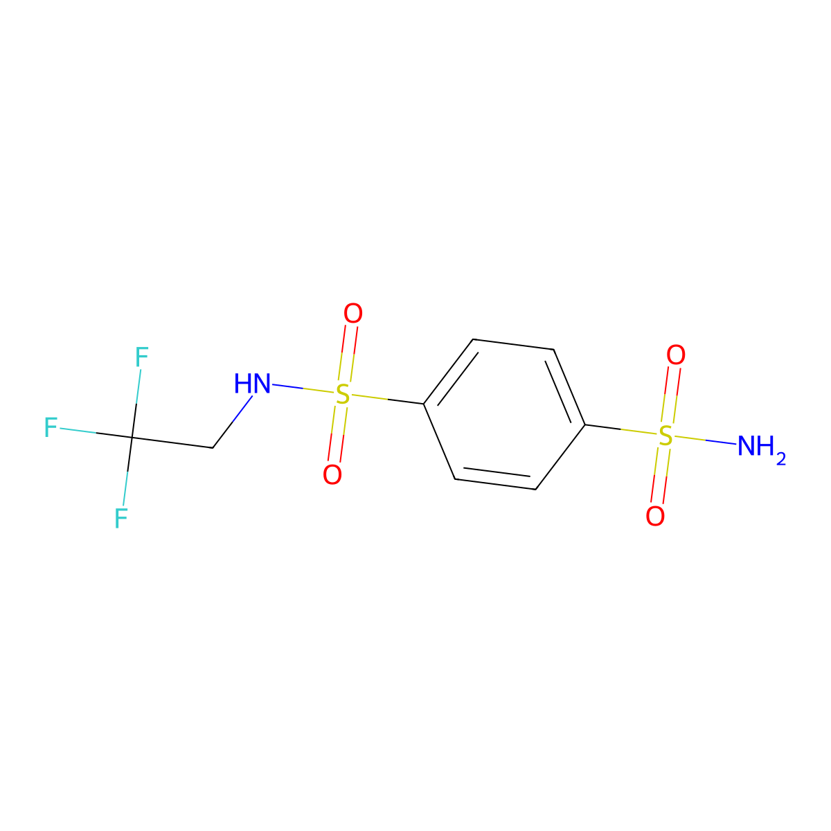 N1-(2,2,2-trifluoroethyl)benzene-1,4-disulfonamide molecular structure, CAS 1096912-37-6