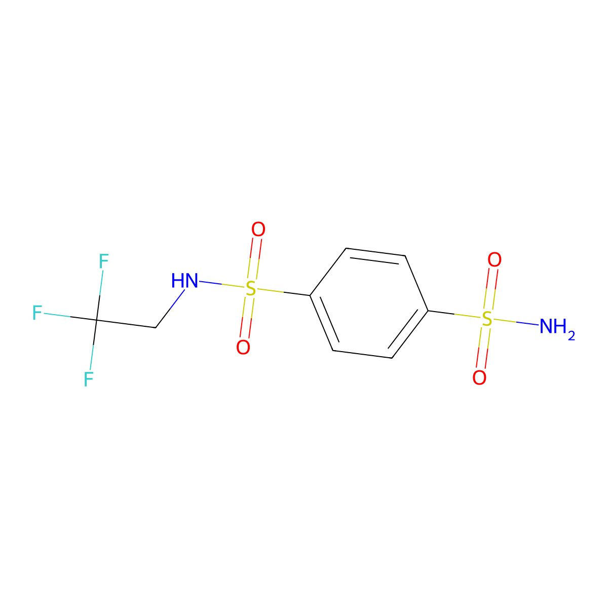 N1-(2,2,2-trifluoroethyl)benzene-1,4-disulfonamide molecular structure, CAS 1096912-37-6