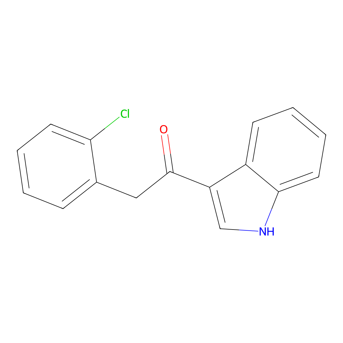2-(2-chlorophenyl)-1-(1H-indol-3-yl)ethanone molecular structure, CAS 1096914-22-5