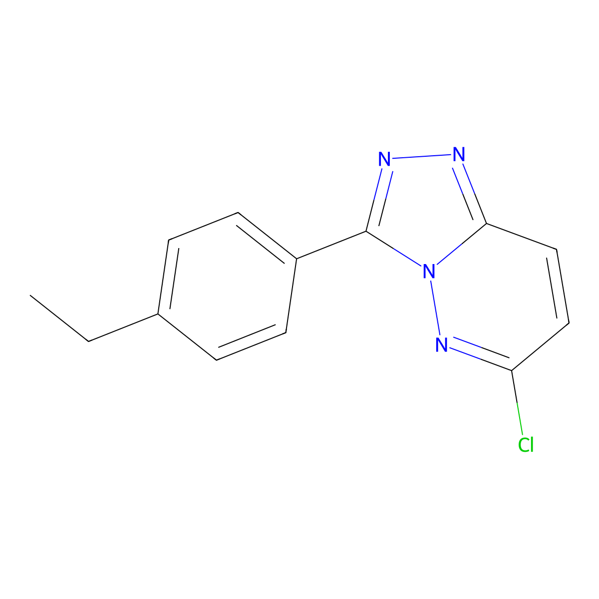 6-Chloro-3-(4-ethylphenyl)-[1,2,4]triazolo[4,3-b]pyridazine molecular structure, CAS 1096925-99-3