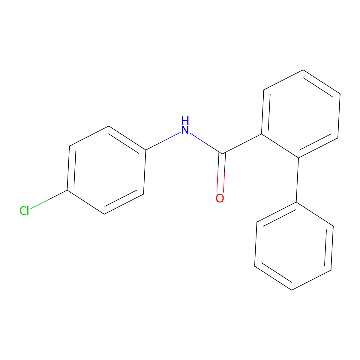 N-(4-chlorophenyl)-[1,1'-biphenyl]-2-carboxamide molecular structure, CAS 109693-52-9